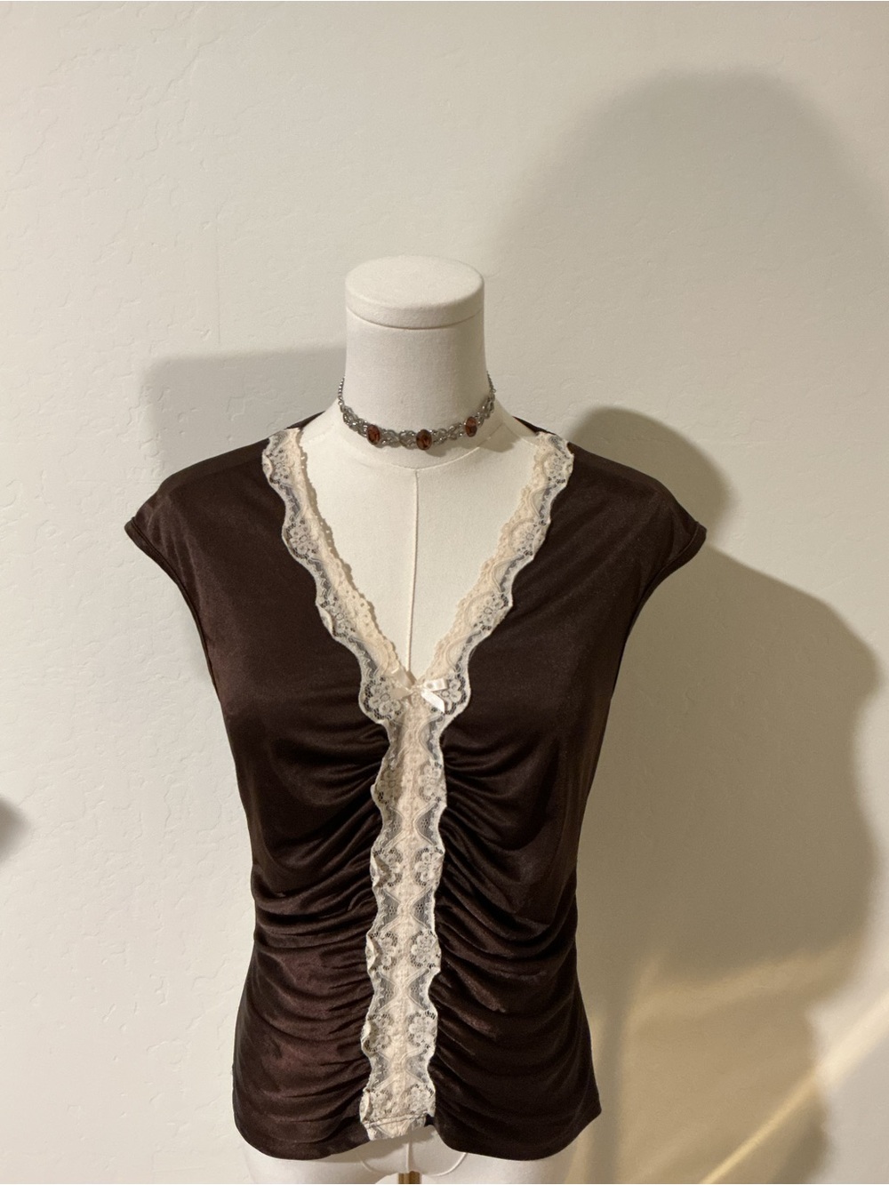 Charlotte Russe Brown lace top
